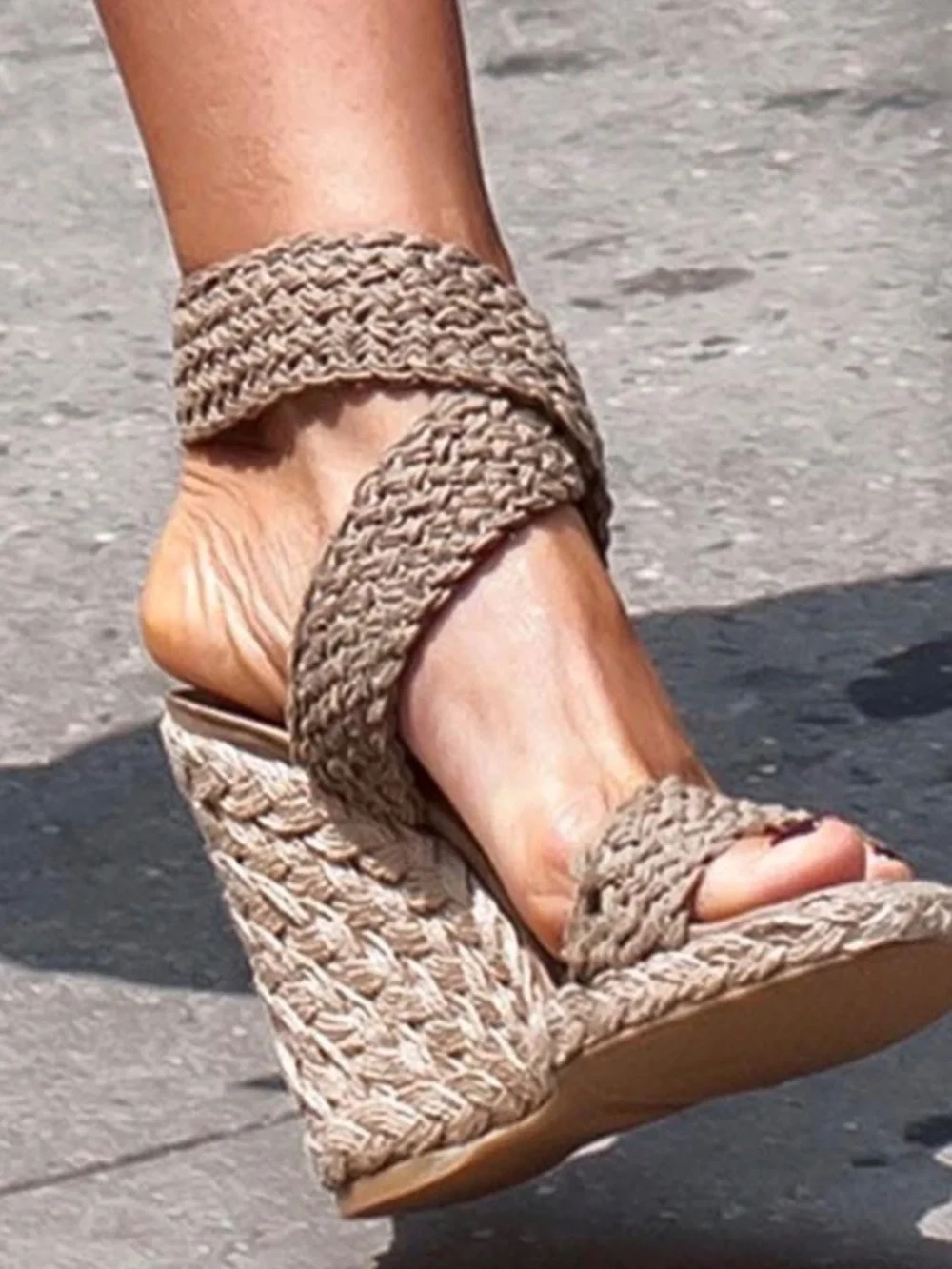 Stuart Weitzman Straw Espadrilles